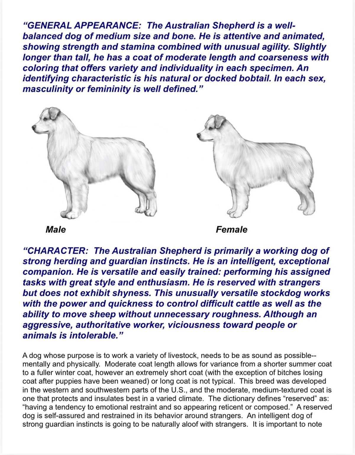 Illustrated Breed Standard